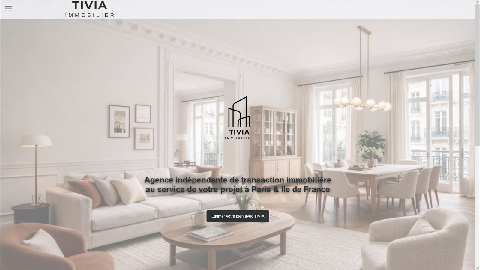 Tivia Immobilier r�alis� avec Rapido Web